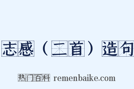 志感（二首）造句是什么意思的图片